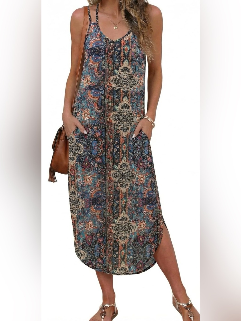 Boho Maxi Dress or Swim Cover Up. Size Large. New.